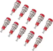 Banana Panel Socket, 10pcs/set 2mm Plated Female Jack Socket Mount Binding Post, for Electronic Equipment (Red)