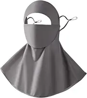UV Protection Face Cover - Sun Face Shield UV Protection - Adjustable Ear Straps Breathable Washable Shield with Drinking Hole for Tennis Field Work Farming Cycling