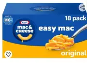 Kraft Original Flavor Microwavable Dinner Macaroni and Cheese 7.25oz (18 Count)