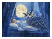 Sleep kids nursery wall art canvas print