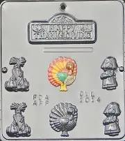 Pilgrim Assortment Chocolate Candy Mold Thanksgiving 1014 NEW