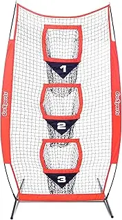 GoSports 8 ft x 4 ft Football Training Vertical Target Net - Improve QB Throwing Accuracy - Includes Bow Type Frame and Portable Carry Case