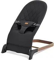 Baby Bouncer,3-Levels Incline Adjustable,Portable Baby Seat with Cotton Desigin for Infant (Black)