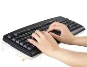 Computer Keyboard Stand Clear Acrylic PC Keyboard Holder Stand Tilted Compute...