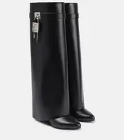 [Givenchy] Givenchy Shark Lock leather knee-high boots AU 5.5 black