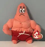 Ty Beanie Babies 7” Patrick Starfish Buff Muscle Man Star Spongebob 2006 Plush