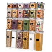 Airtight Food Storage Containers with Lids, 24 pcs Plastic Kitchen and Pantry