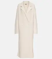 [Joseph] Joseph Ribbed-knit wool-blend coat AU 12 white