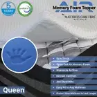 Queen Mattress Crafters Air Memory Foam Mattress Topper Protector Cover Bedding