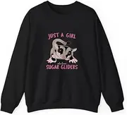 [X.Style] Just a Girl Who Loves Sugar Gliders Cute Pet ds037 Sweater Black L