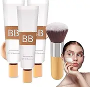 Generic BB Cream Tinted Moisturizer Spf 30, Smooths Moisturizing Coverage Foundation Cream with Brush (3pcs)