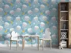 3D Cute Sheep Clouds Stars Wallpaper Wall Mural Peel and Stick Wallpaper 181
