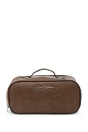 Robert Graham, Dopp Kit Travel Shave Faux Leather Dual Side Toiletry Bag | Brown