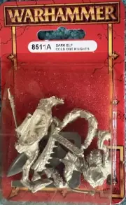 Warhammer Citadel Dark Elf Cold One Knight 8511A OOP NIB
