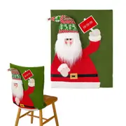 Christmas Chair Cover Removable Santa/Snowman Dining Chair Back Cover Xmas Home Holiday Decoration