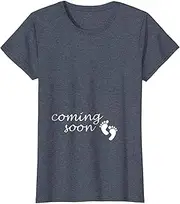 [X.Style] Womens Coming Soon Baby Feet Pregnancy Reveal T-Shirt ds473 ds2845 T-Shirt (2XL) Black