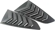 Compatible for Ford Mustang 2015-2020 Car Rear Side Window 1/4 Scoop Louver Shutter Cover Trim Accessories(Matte Black)