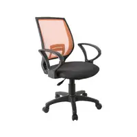 在飛比找松果購物優惠-《DFhouse》梅斯特防潑水透氣網布電腦椅-附扶手-橘色 