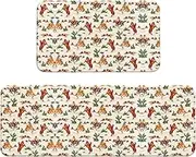 Cowboy Ride Horse Christmas 2 Piece Floor Mat Non Slip Restaurant Mat For Floor Mat Home Mat Anti Slip Entry Mat