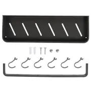 Bathroom Shower Shelf Wall Mounted Towel Storage Rack Shampoo Organizer Holder40cm with rod and 6 hooks