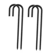 12 Inch Rebar Stakes, 4 Pack J Hook Heavy Duty Ground Stakes for Canopy J-4Pcs