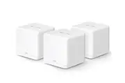 Mercusys Halo H60X(3-pack) AX1500 Whole Home Mesh Wi-Fi 6 System, 300 Mbps at 2.4 GHz + 1201 Mbps at 5 GHz, QoS, IPTV, IPv6, MU-MIMO, Beamforming, Sma