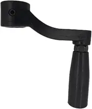 Black Hand Crank - Bolt Fixing Crank Handle with Round Hole | Replacement Twist Handle for 12mm and 14mm Openings, Suitable for Equipment and Tool