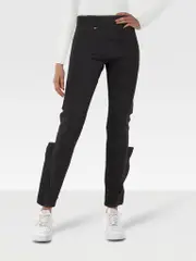 Black Stretchy Zip Cuff Leggings