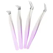 1PCS Eyelash Tweezers Eye Lash Clip Remover Tool False Extension Curved Point_$d