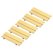2.73" x 0.97" Name Tags Kit Set,5Pcs Blank Badge with Pin,Gold Tone