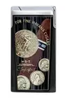 Elie Bleu J-15, Black Medals Jet Flame Torch Lighter, EBJ1569, New In Box