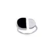 Sasha Ring in Sterling Silver with Black Onyx - Elegant Jewellery in Australia
