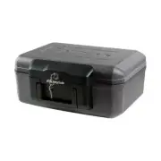 SentrySafe Fireproof Safe Flat Key Lock Carrying Handle Black Polyethylene