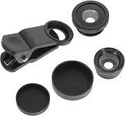 FELTECHELECTR 1Set Wide Angle Fisheye Macro Lens for Cellphone External Camera Lens Kit Easy to Install for Mobile Photography