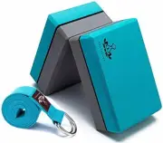Moisture-Proof Nonslip Surface Green EVA Foam Yoga Blocks (2 blocks)