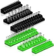 Premium Magnetic Socket Holder Set | 6 Pieces for 1/4, 3/8, & 1/2 Drive Sockets