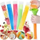 with Funnel Ice Popsicle Bags Zip Lock Ice Pouches Ice-Making Bags for Summer