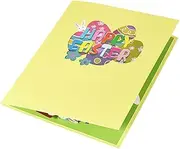 TEHAUX 3D Easter Greeting Card Handwritten Party Blessing Card High Definition Print
