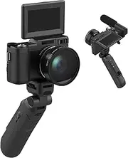 Gwtdtoad 4K Vlogging Camera - 48MP Travel Digital Camera,Anti-Shake Video Recorder with Turn Touch Screen, Remote Control for Photography & Video