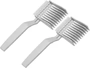 Fade Combs Barber Combs, 2Pcs Barber Fade Combs Blend Friend Fade Comb Barber Fade Combs,Heat Resistant Clipper Comb Curved Positioning Flat Top Comb Blending Flat Top Comb,Fade Comb Barber Fade Comb