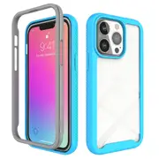 For iPhone 13 Pro Case,Solid Armour Armour Cover,Light Blue