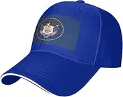 [SSIULUS] Utah Flag Casquette Cap Hats,Trucker,Baseball Cap with Snapback,Perfect for Summer,Golf