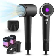 Hair Dryer with Essential Oil Professional Ionic Blow Dryer Low Noise -Black