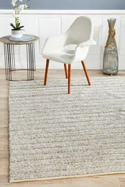 Rug Culture Natural Hand Woven Wool & Viscose Textured Rug