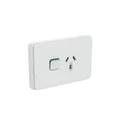 Clipsal Iconic Series Cover Frame - 1 Switch & 1 Socket - 10 A - Horizontal - Cool Grey - 3015C-CY