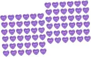 [COHEALI] 200 PCS butterfly hat purple clutch silicone ties purple bow tie butterfly pin retainer holder pin badge backs rubber Brooch Base Brooch Pin Back Brooch Keepers Heart-shaped Clip