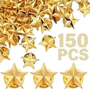 [Unittype] 150 Pieces Star Badge Lapel Pin Bulk Memorial Day Backpack Lapel Pin for Men Military Theme Party Costume Decorations Stars Brooches for Labor Day Celebration, Zinc, stabilized turquoise