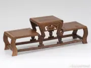 Wenge Wood High Low Art Craft Stand Bonsai Teapot Stone Vase Flower Rack Base