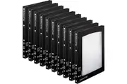 Colourhide Refillable Display Book 20 Pockets Medium Weight A4 Black/Clear 10 Pack