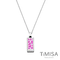 在飛比找momo購物網優惠-【TiMISA】個性主義-桃 純鈦項鍊(E)